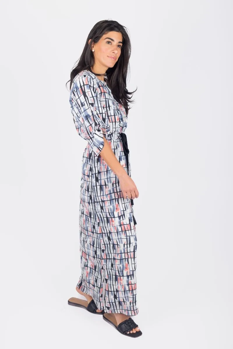 NADIA DRESS (BLACK PATTERN)