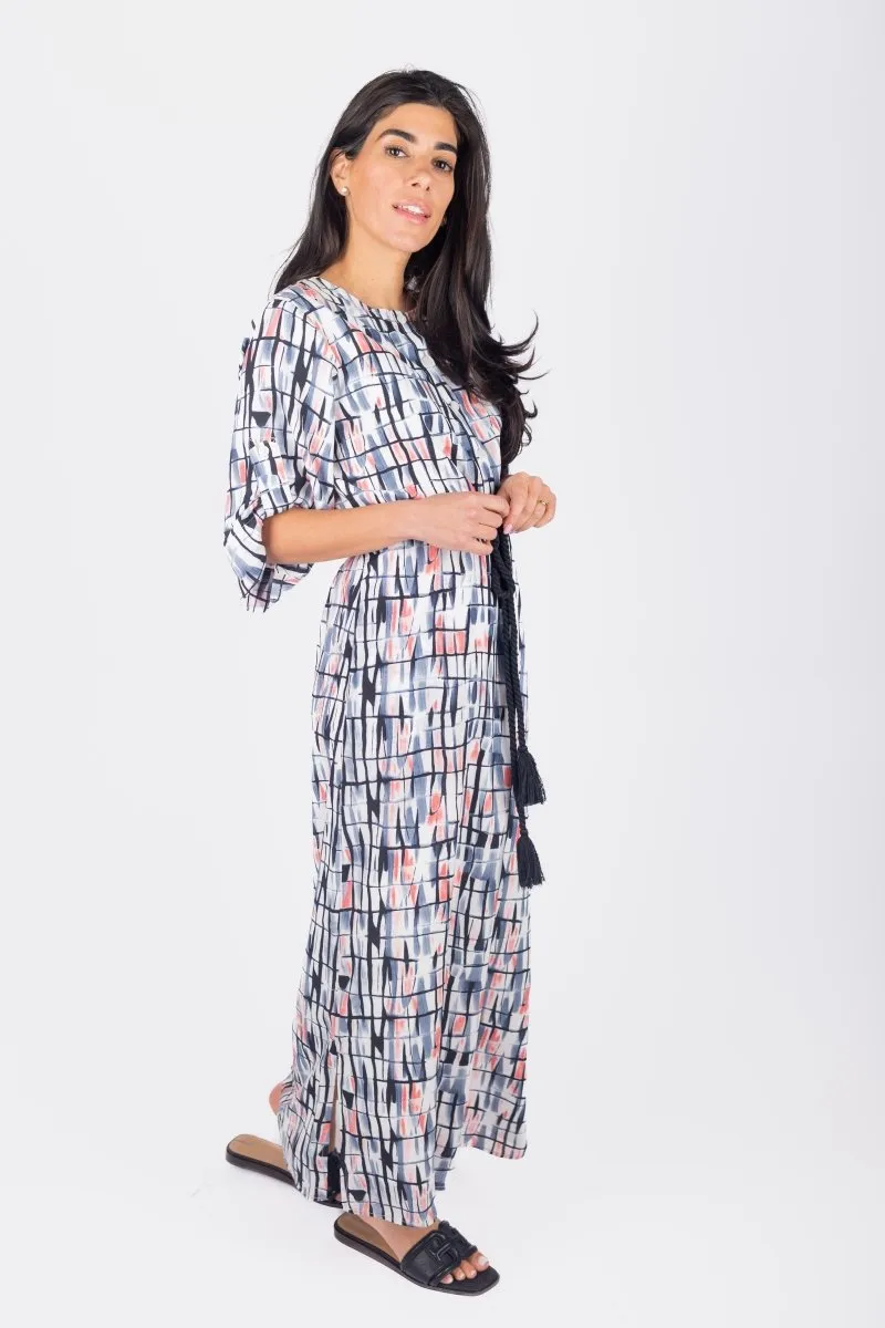 NADIA DRESS (BLACK PATTERN)