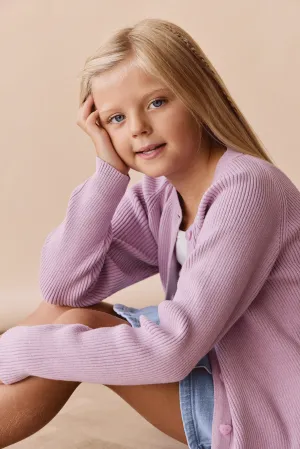 Noelle Cardigan - Lilac Blush