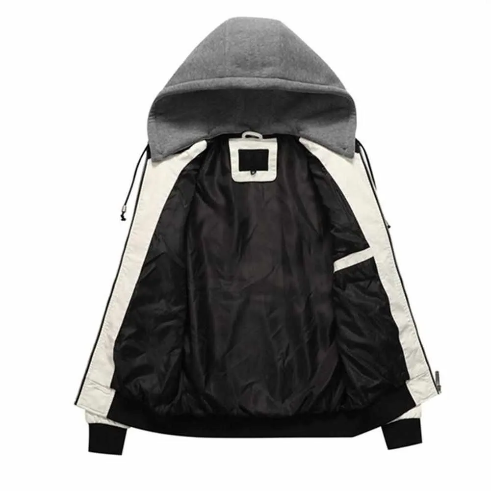 North Royal Hooded Leather Jacket