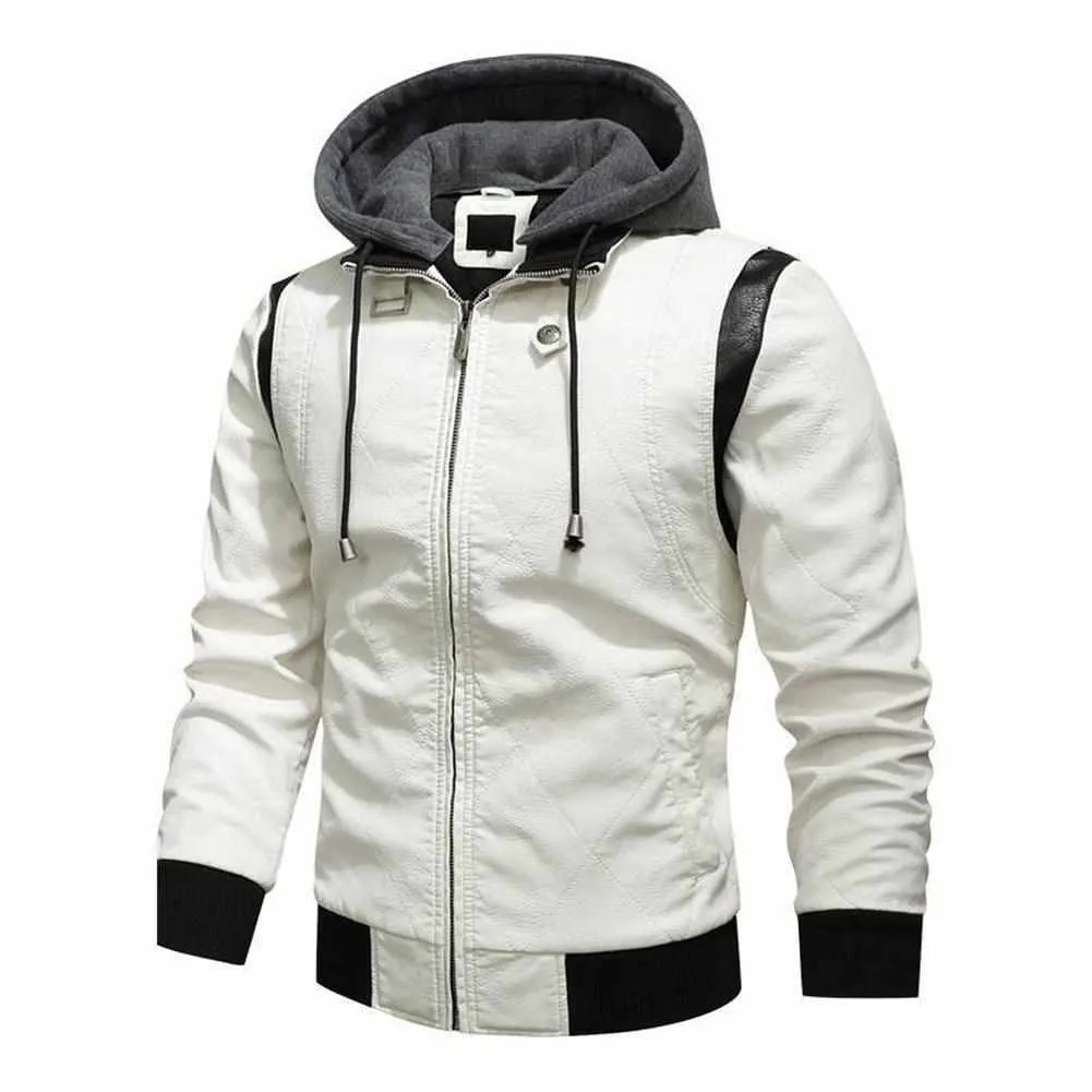 North Royal Hooded Leather Jacket