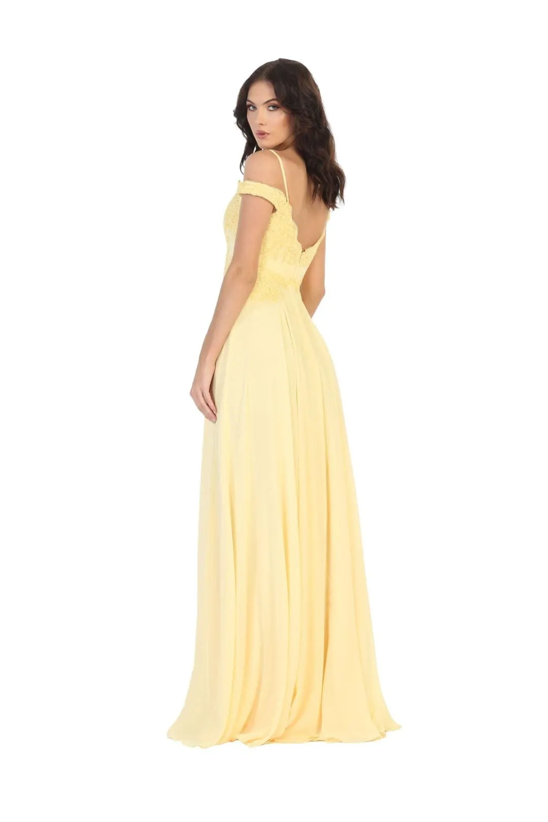 Off The Shoulder Evening Dress Long A-Line Gown & Plus Size by MQ1644