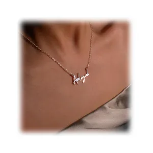 Personalized 925 Sterling Silver Name Necklace Made in USA Custom Engraved Jewelry Gift for Women
