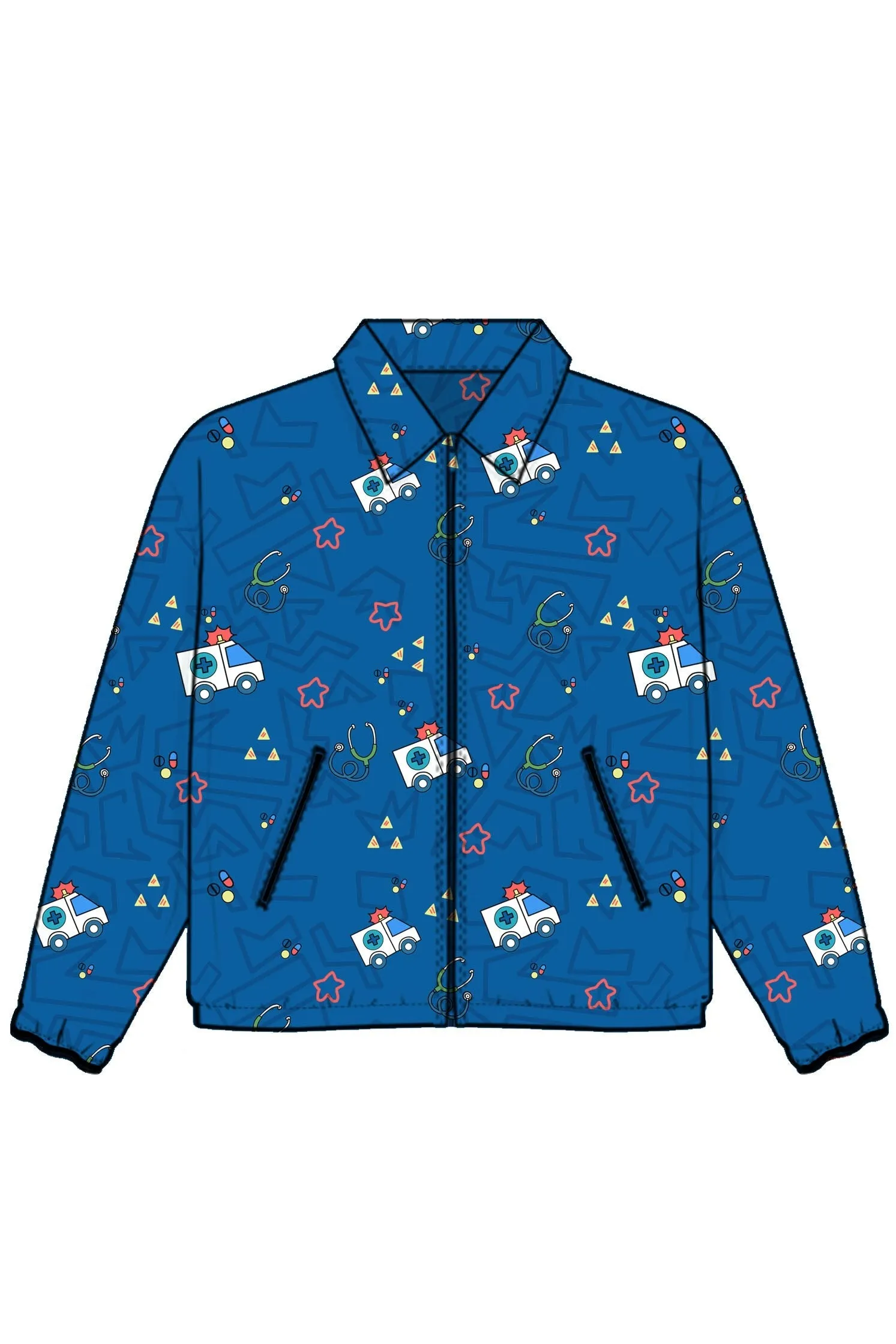 PROFESSIONAL PRINTED WARM UP JACKET