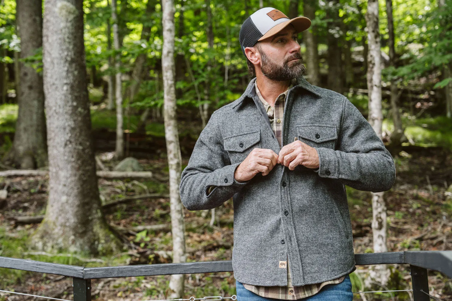 Riverton Wool Shirt Jac | Charcoal Shadow Gray