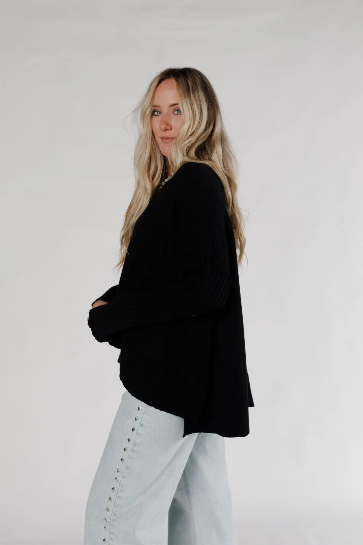 Romeo Ribbed Pullover - Black