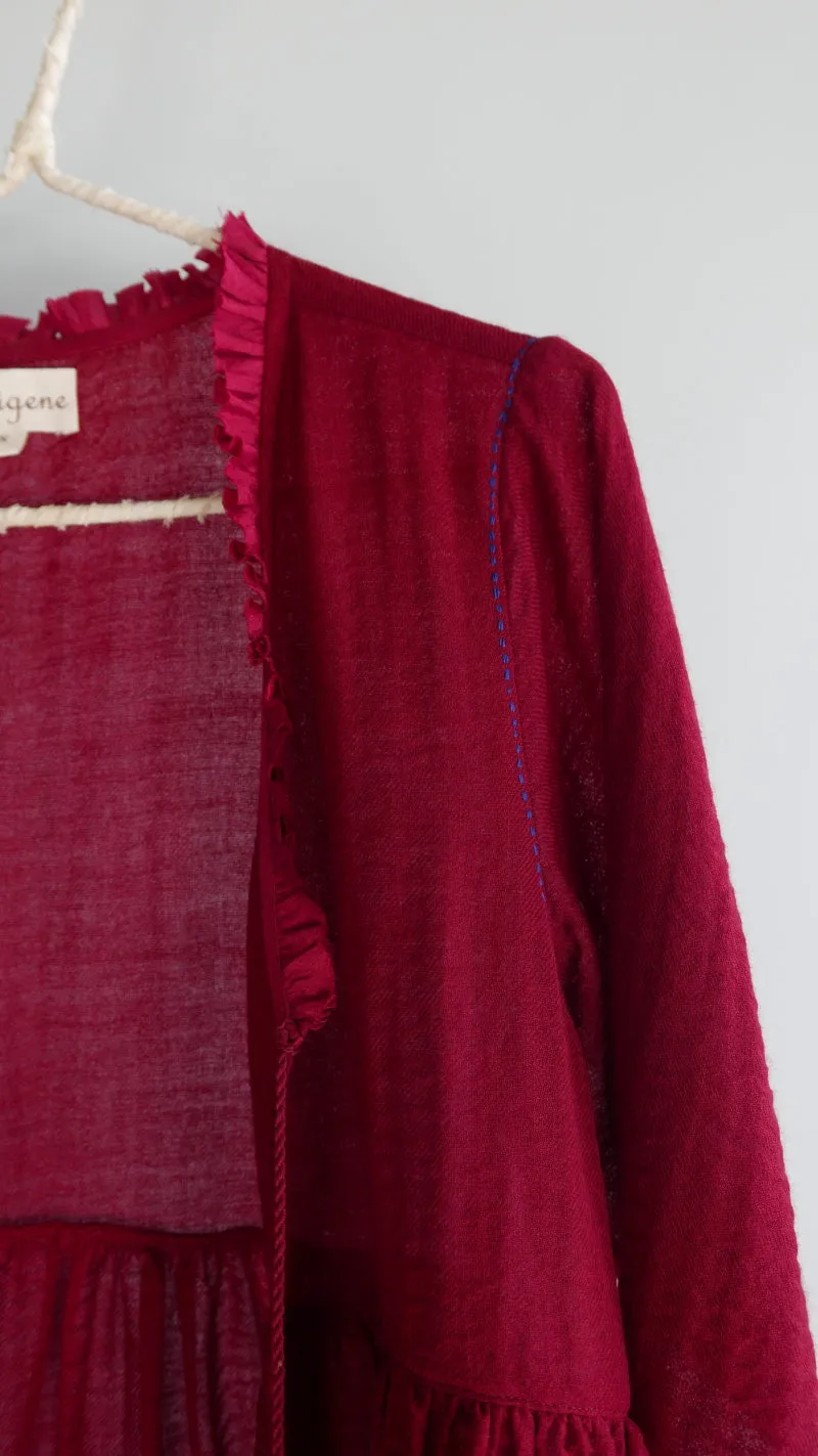 Ruby Light Merino Wool Kedio Overlay