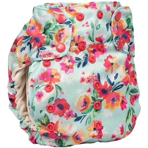 Smart One 3.1 Cloth Diaper - Aqua Floral