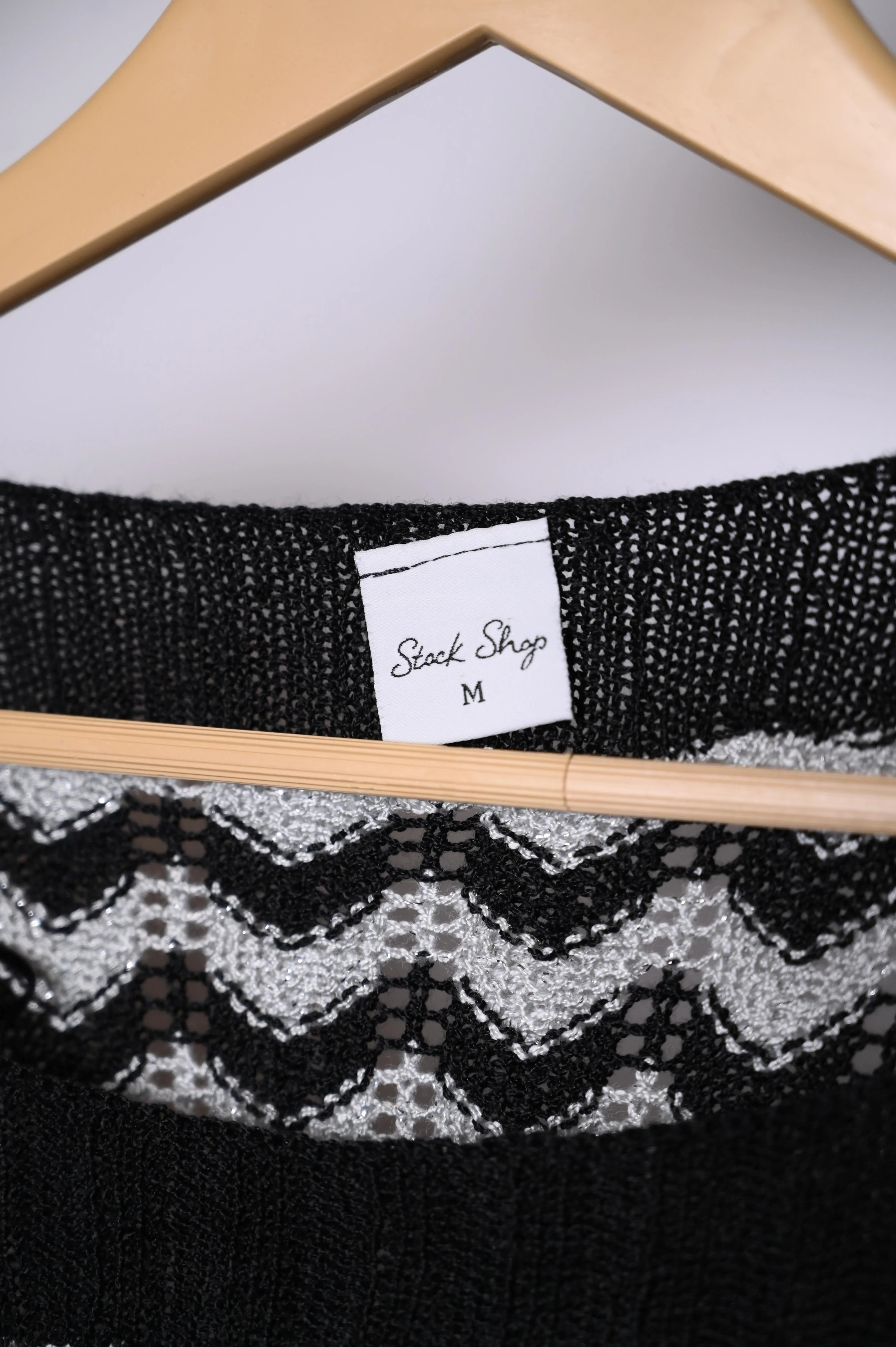 Stock Shop Black and Grey Knitted Blouse