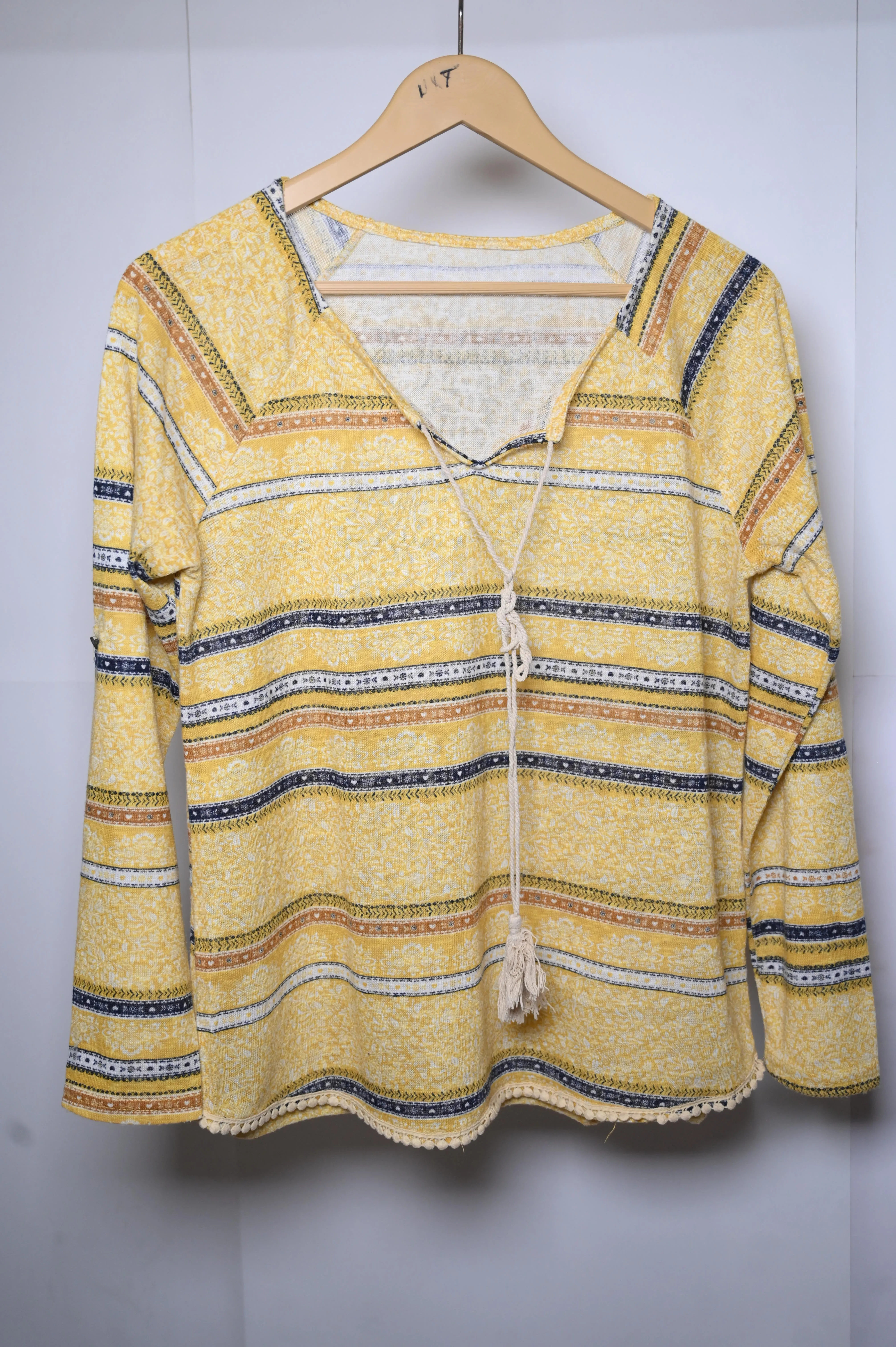 Thriftyfy Yellow Winter Blouse