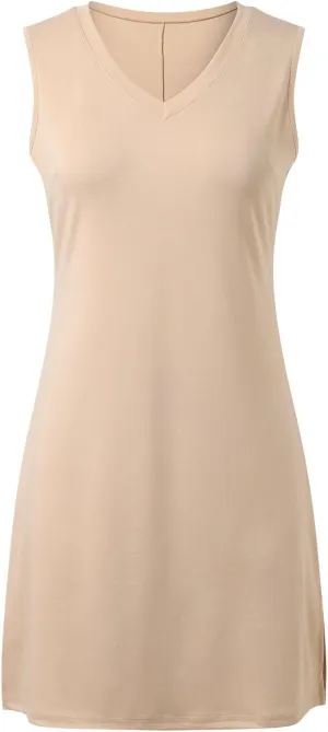 V-Neck Summer Casual Beach Dress for Women 2025 Vacation Women's Sleeveless Trendy Casual Sundress with Split
