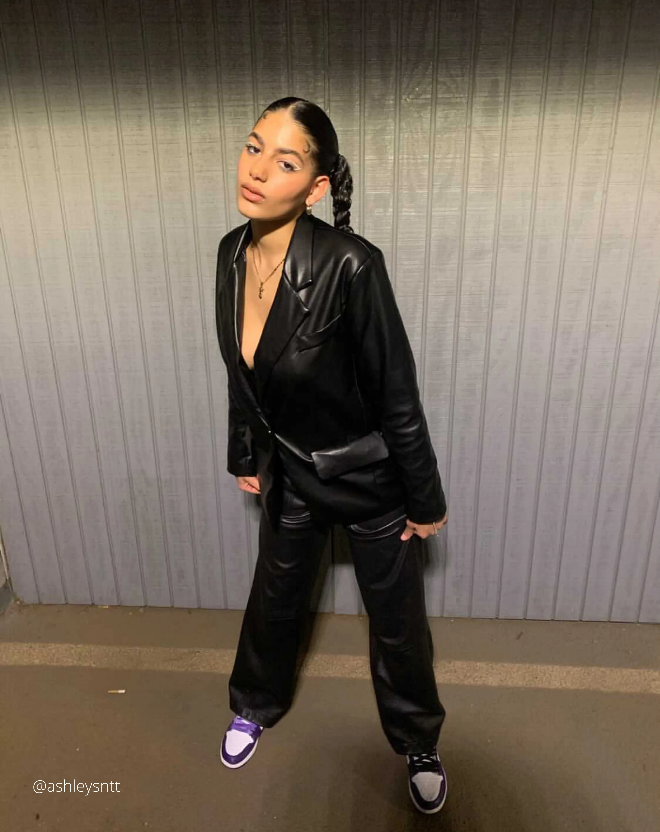 VEGAN LEATHER BLAZER