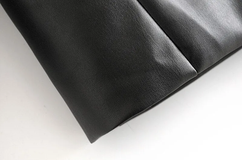 VEGAN LEATHER BLAZER