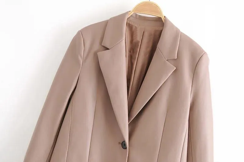 VEGAN LEATHER OVERSIZED BLAZER
