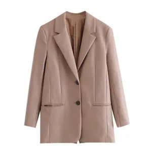 VEGAN LEATHER OVERSIZED BLAZER