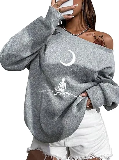 White Comfy Pullover Sweatshirt w/Pockets