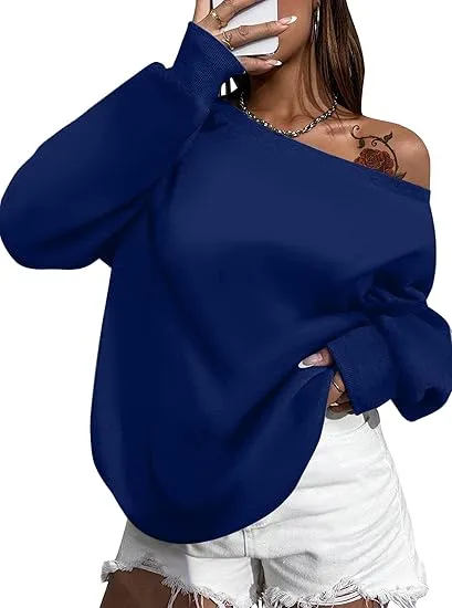 White Comfy Pullover Sweatshirt w/Pockets