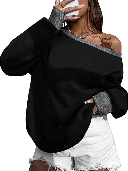 White Comfy Pullover Sweatshirt w/Pockets