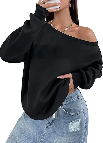 White Comfy Pullover Sweatshirt w/Pockets